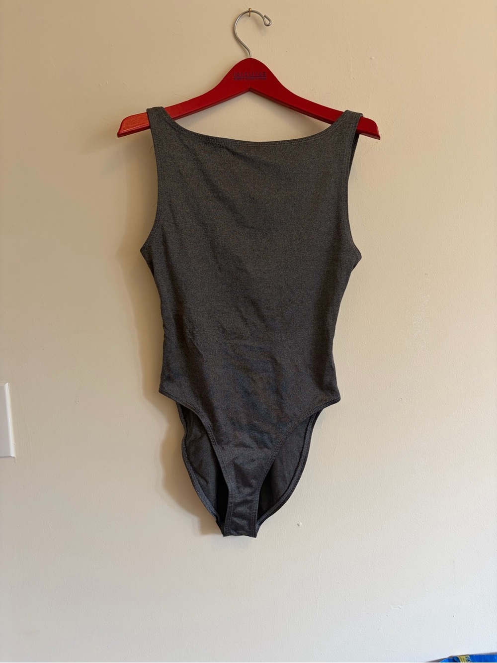 Classic Shiny Grey Womens Dance Bodysuit